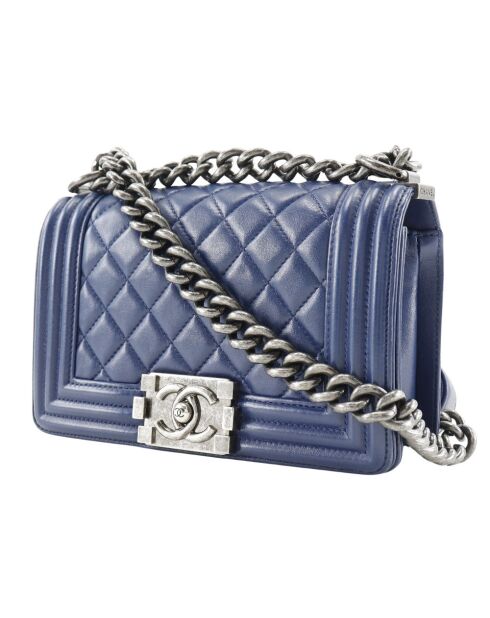 Chanel Blaue Jungentasche - 20x7x14 cm - Guter Zustand