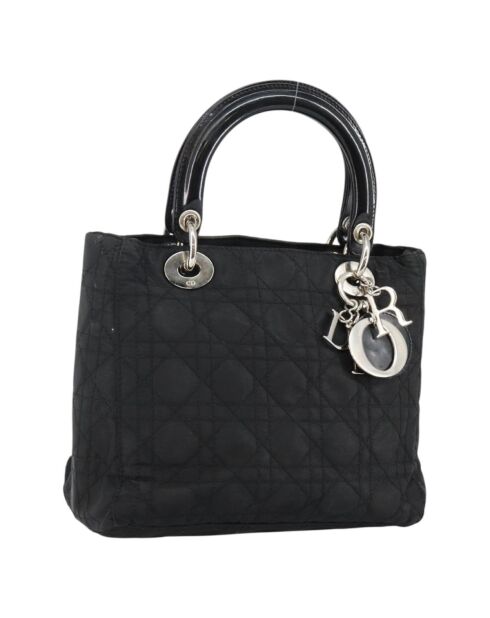 Bolso Lady Dior vintage negro - 11x19x24 cm - Buen estado