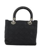 Schwarze Vintage Lady Dior Tasche - 11x19x24 cm - Guter Zustand