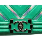 Grüne Jungentasche mit Klappe - 25x15x7 cm - Sehr guter Zustand