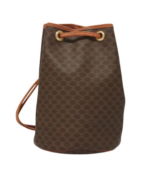 Vintage Macadam Bruine schoudertas - 18x26x15 cm - Goede conditie