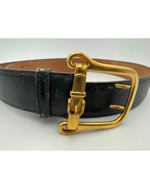 Ceinture à boucle Noire - Etat Correct
