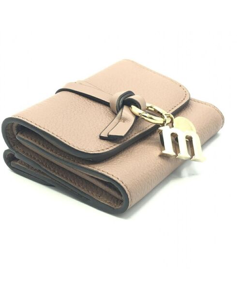 Beigefarbene Brieftasche mit dreifach gefaltetem Alphabet - 11x 9 - Sehr guter Zustand