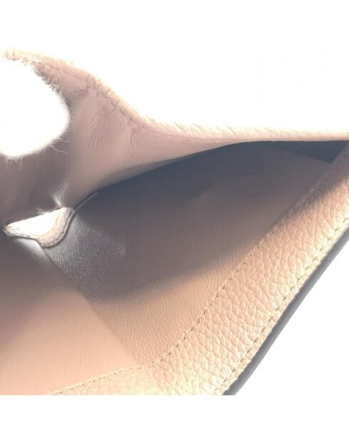 Beigefarbene Brieftasche mit dreifach gefaltetem Alphabet - 11x 9 - Sehr guter Zustand