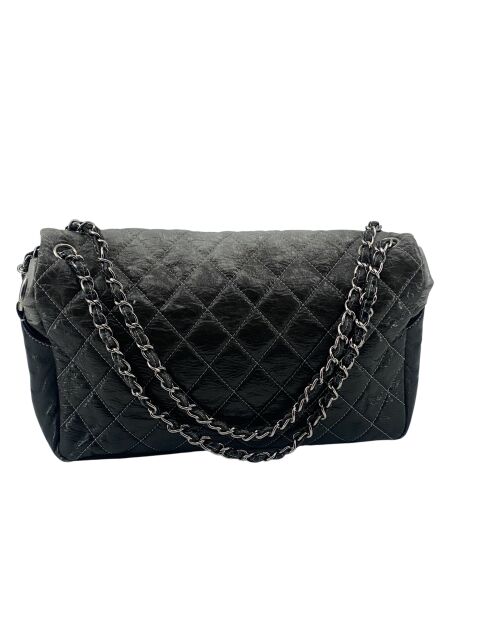 Sac Melrose à rabat dégradé Gris / Noir - 30x8x20 cm - Bon état