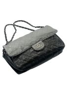 Sac Melrose à rabat dégradé Gris / Noir - 30x8x20 cm - Bon état
