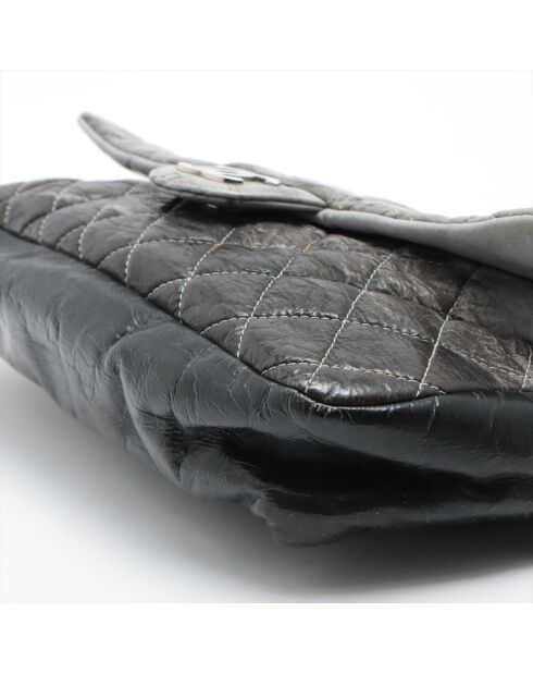 Sac Melrose à rabat dégradé Gris / Noir - 30x8x20 cm - Bon état