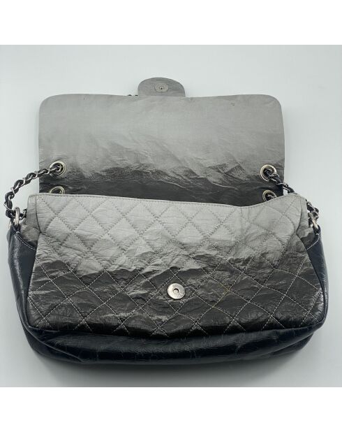 Sac Melrose à rabat dégradé Gris / Noir - 30x8x20 cm - Bon état