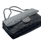 Sac Melrose à rabat dégradé Gris / Noir - 30x8x20 cm - Bon état