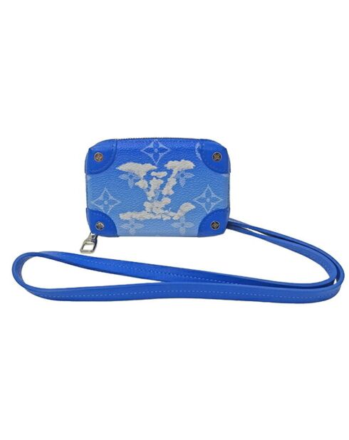 Blaue flache Geldbörse - Sehr guter Zustand