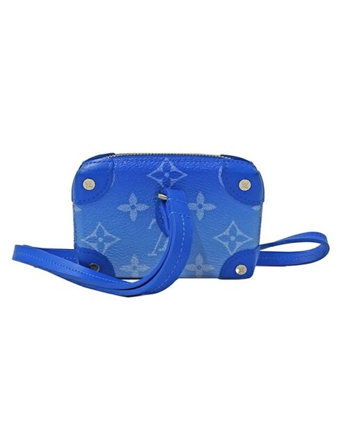 Blaue flache Geldbörse - Sehr guter Zustand