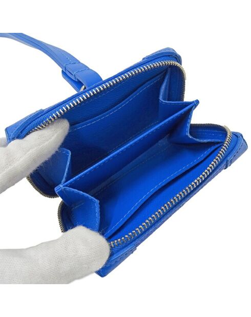 Blaue flache Geldbörse - Sehr guter Zustand