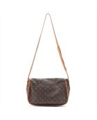 Menilmontant braune Handtasche - 39x8x26 cm - Guter Zustand