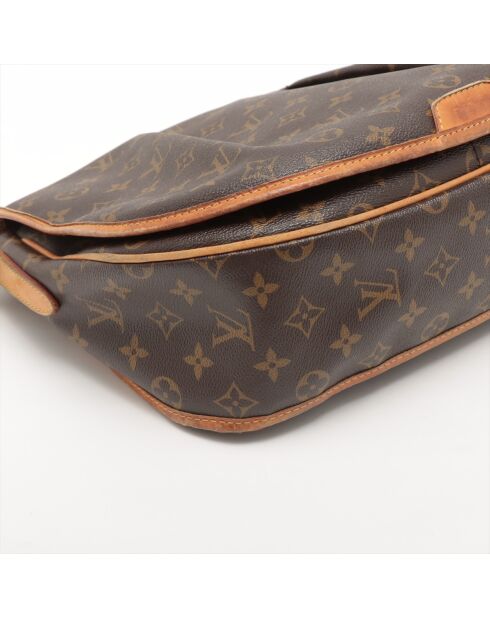 Menilmontant braune Handtasche - 39x8x26 cm - Guter Zustand