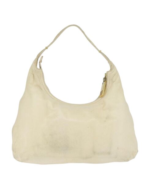 Beigefarbene Hobo Zip Schultertasche - 38x24x24 cm - Guter Zustand