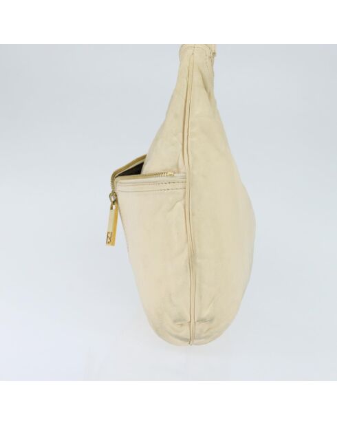 Beigefarbene Hobo Zip Schultertasche - 38x24x24 cm - Guter Zustand