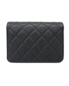 Sac matelassé cuir noir - 18x8x14 cm - Excellent état