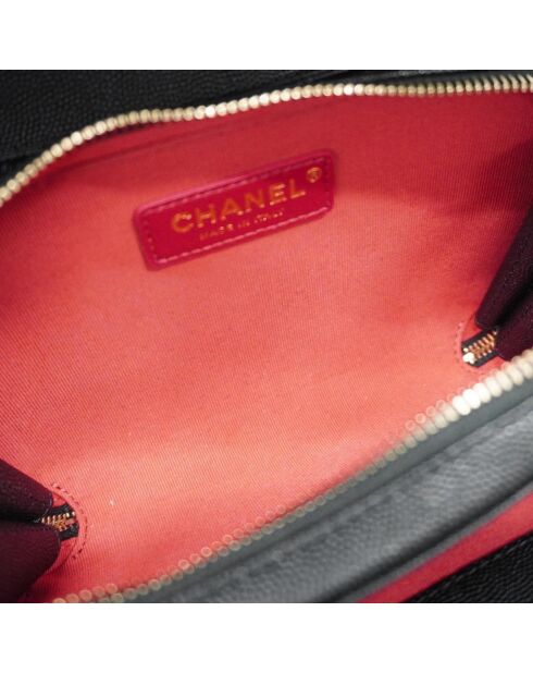 Sac matelassé cuir noir - 18x8x14 cm - Excellent état