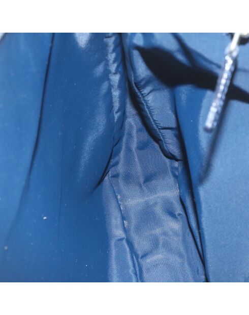 Vintage-Umhängetasche mit CD-Klappe Schwarz/Marineblau - 36x7x27 cm - Guter Zustand