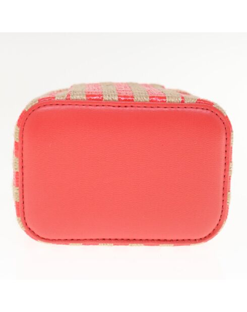 Vanity case classique avec chaîne Rouge - 10x9x7 cm - Très bon état