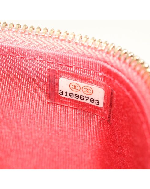 Vanity case classique avec chaîne Rouge - 10x9x7 cm - Très bon état