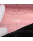 Timeless - Klassische Tasche mit Doppelklappe Schwarz - 6x15x26 cm - Guter Zustand