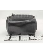 Vintage tas met vierkante klep, heruitgave, zwart - 8x17x28 cm - Goede conditie