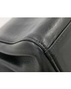 Vintage tas met vierkante klep, heruitgave, zwart - 8x17x28 cm - Goede conditie