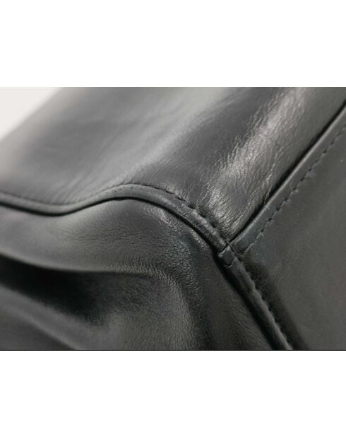 Vintage-Tasche mit quadratischer Klappe, Neuauflage, Schwarz - 8x17x28 cm - Guter Zustand