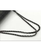 Vintage tas met vierkante klep, heruitgave, zwart - 8x17x28 cm - Goede conditie