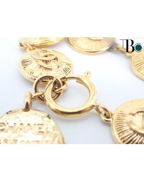 Goldenes CC Link Manschettenarmband - 21 cm - Guter Zustand