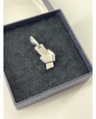 Colgante con lazo de plata - En muy buen estado