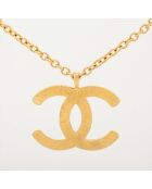 Collier pendentif fleur CC doré - Excellent état