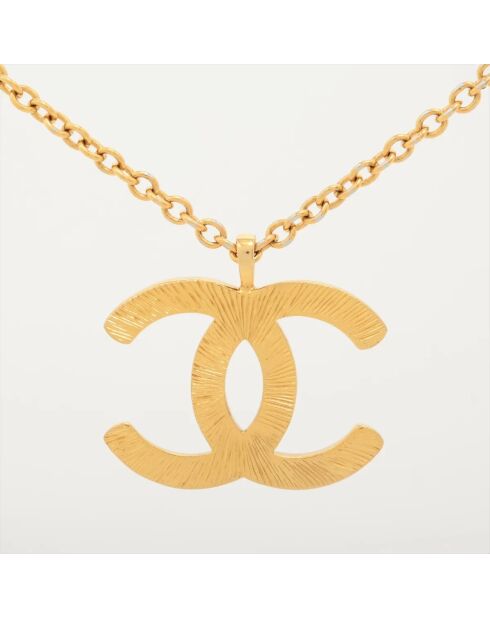 Collier pendentif fleur CC doré - Excellent état