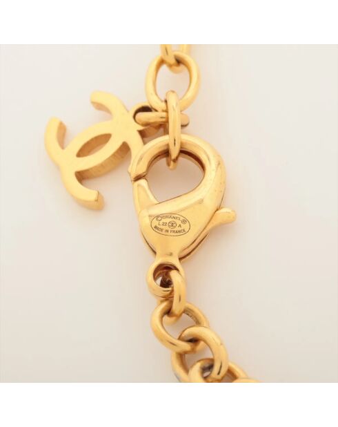 Collier pendentif fleur CC doré - Excellent état