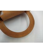 Bolsa de compras Kelly con asa superior marrón - 20,5x16x5,3 cm - Buen estado