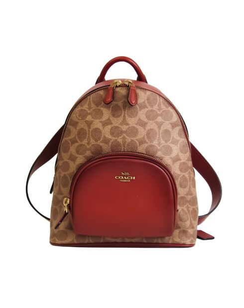 Coach Signature Bag Braun/Rot - 26x23x10 cm - Guter Zustand