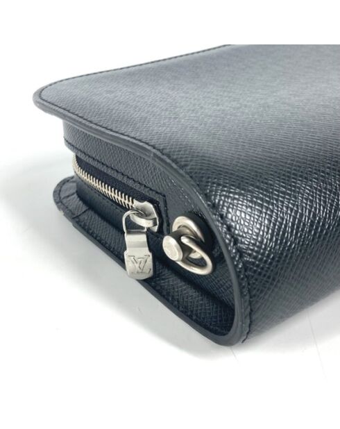 Porte-monnaie zippé Taiga Noir - 4x24x24 cm - Très bon état