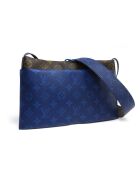 Bolsa de exterior marrón/azul - 29x3x17 cm - Excelente estado