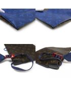 Bolsa de exterior marrón/azul - 29x3x17 cm - Excelente estado