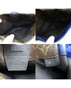 Bolsa de exterior marrón/azul - 29x3x17 cm - Excelente estado