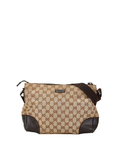 Beigefarbene Umhängetasche mit Fronttasche - 8x20x29 cm - Guter Zustand