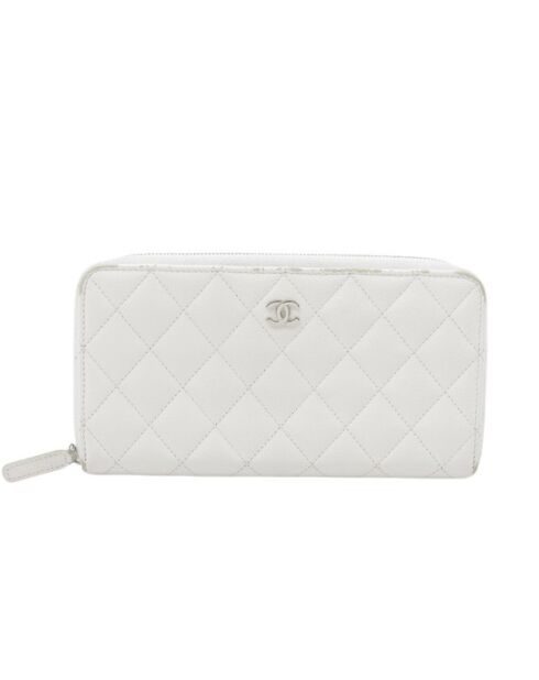 Witte portemonnee met drievoudige klep - 20x11x2 cm - Redelijke staat