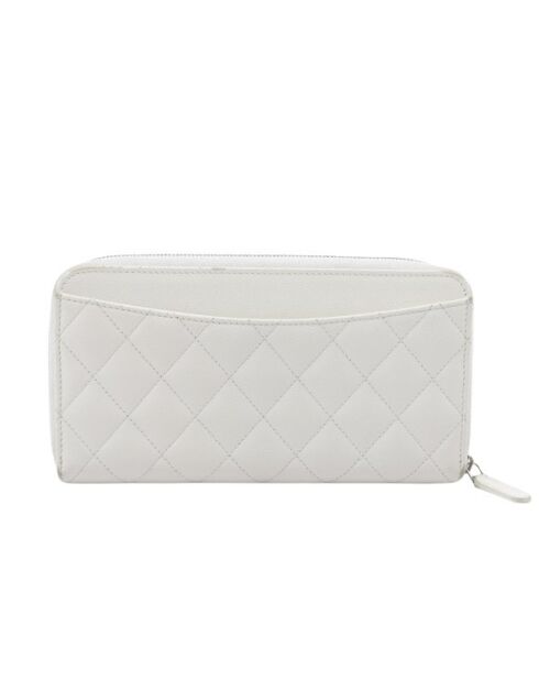 Witte portemonnee met drievoudige klep - 20x11x2 cm - Redelijke staat