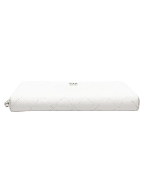 Witte portemonnee met drievoudige klep - 20x11x2 cm - Redelijke staat