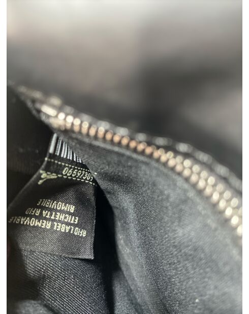 Schwarz/Dunkelbraune Umhängetasche mit Klappe - 16,5 x 10,5 x 1,5 cm - Sehr guter Zustand