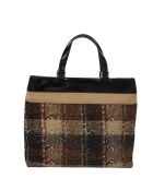 Nova mehrfarbig karierte Tragetasche - 29x25x11 cm - Guter Zustand