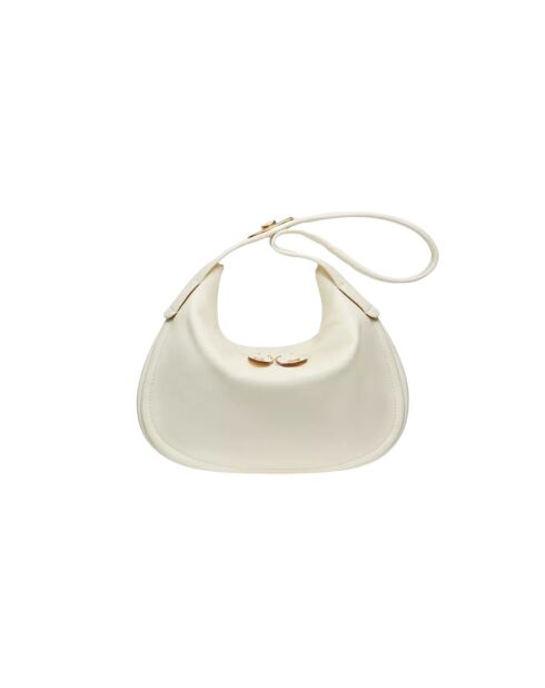 Weiße Schultertasche mit Rüschen - 30x20x4 cm - Sehr guter Zustand