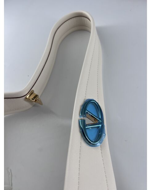 Weiße Schultertasche mit Rüschen - 30x20x4 cm - Sehr guter Zustand