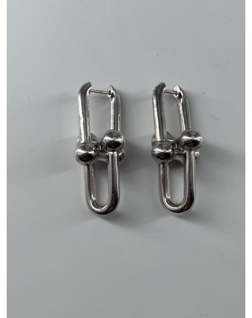 Boucles d'oreilles Hardwear Link Argent - Très bon état